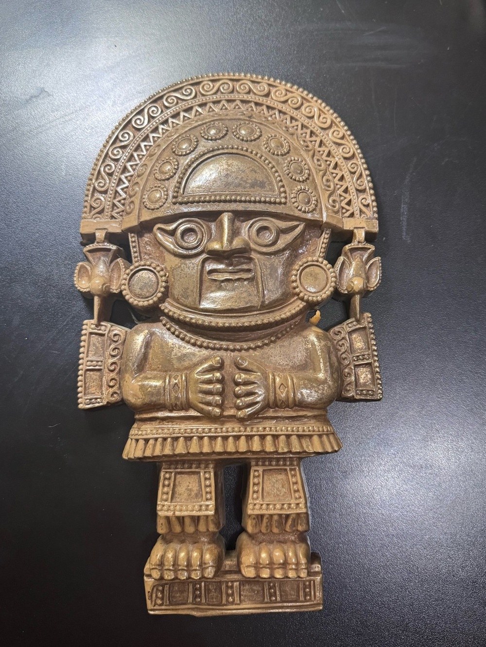 Vintage 12“ SYROCO Ethnic INKA Peru Mayan TUMI Wall Ornament MCMLXX Model 7181